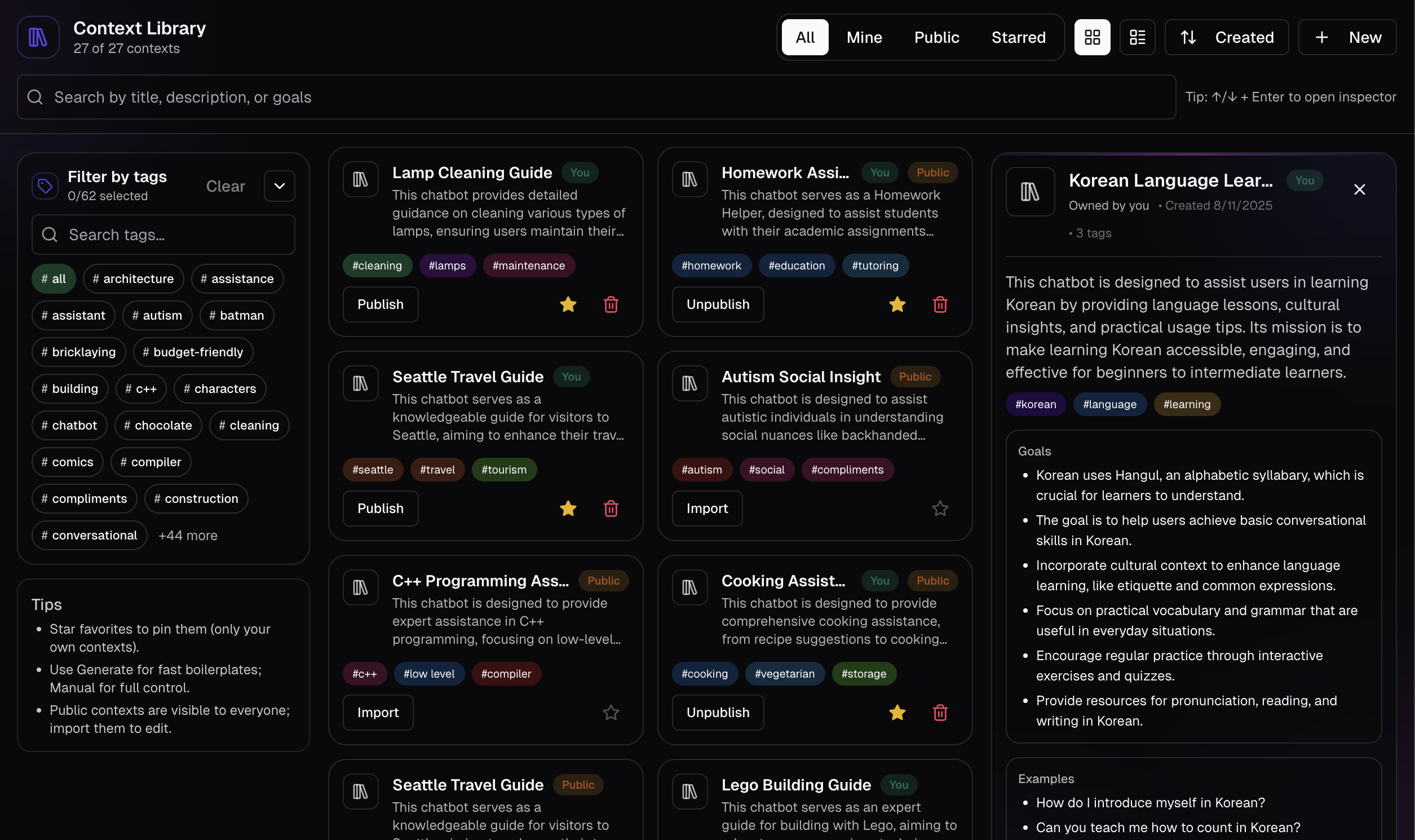 Context Library UI